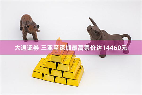 大通证券 三亚至深圳最高票价达14460元